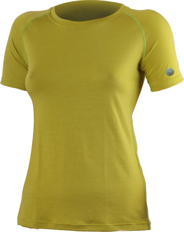 Dámské merino triko LASTING Alea hořčicová Velikost: XL