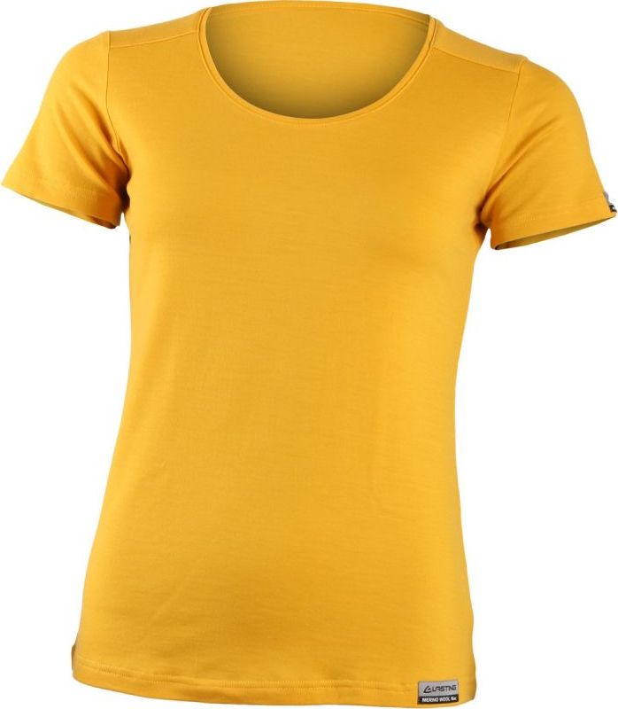 Dámské merino triko LASTING Irena žlutá Velikost: XL