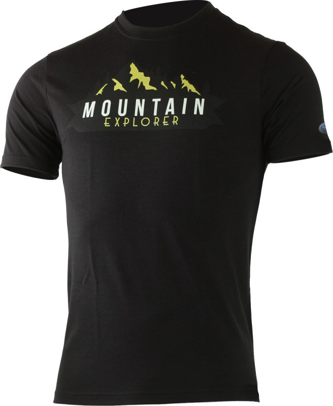 Pánské merino triko LASTING Explorer černé Velikost: M