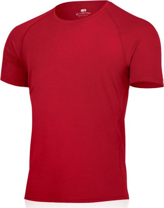 Pánské merino triko LASTING Quido červené Velikost: XL