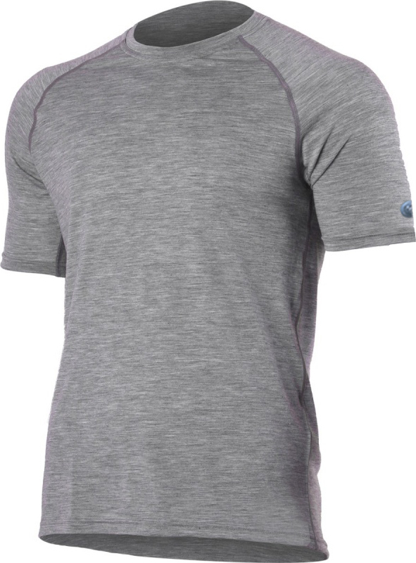Pánské merino triko LASTING Quido šedá Velikost: M