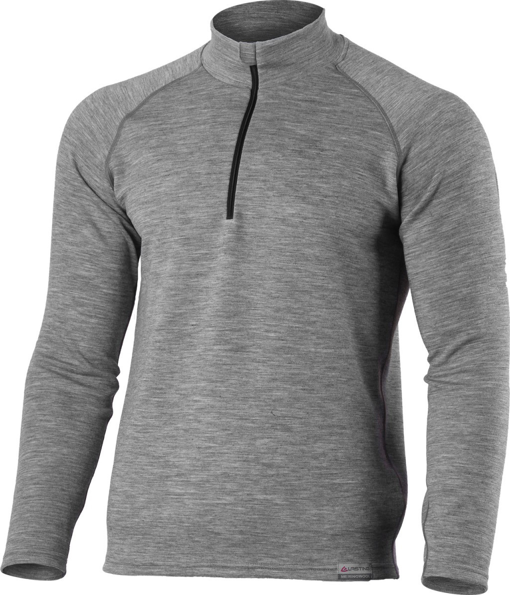 Pánská merino mikina LASTING Wary šedá Velikost: M