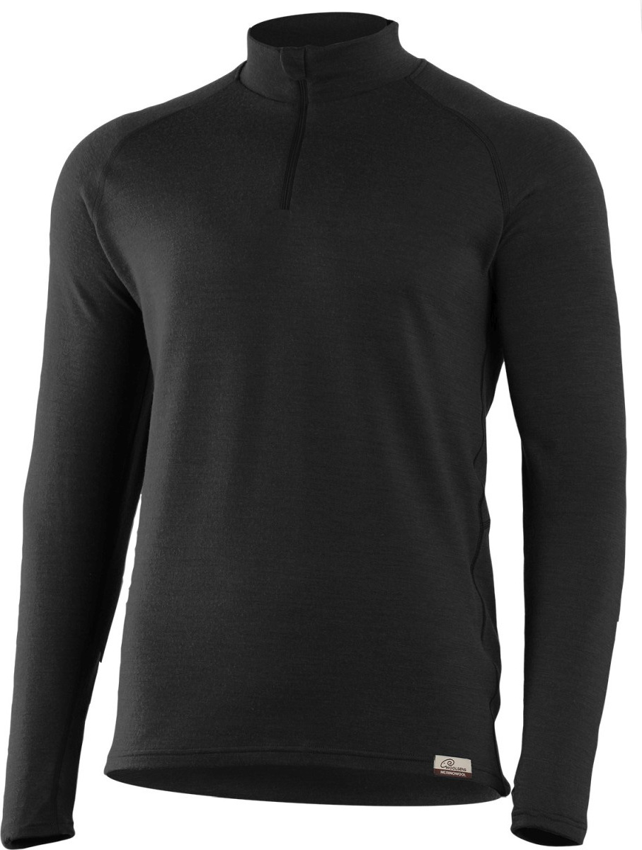 Pánská merino mikina LASTING Wary černá Velikost: L