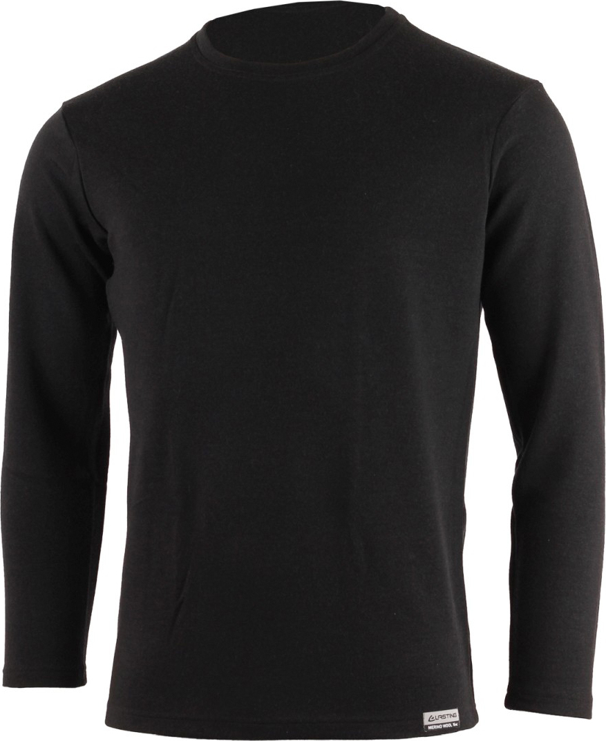 Pánská merino mikina LASTING Wolk černá Velikost: L