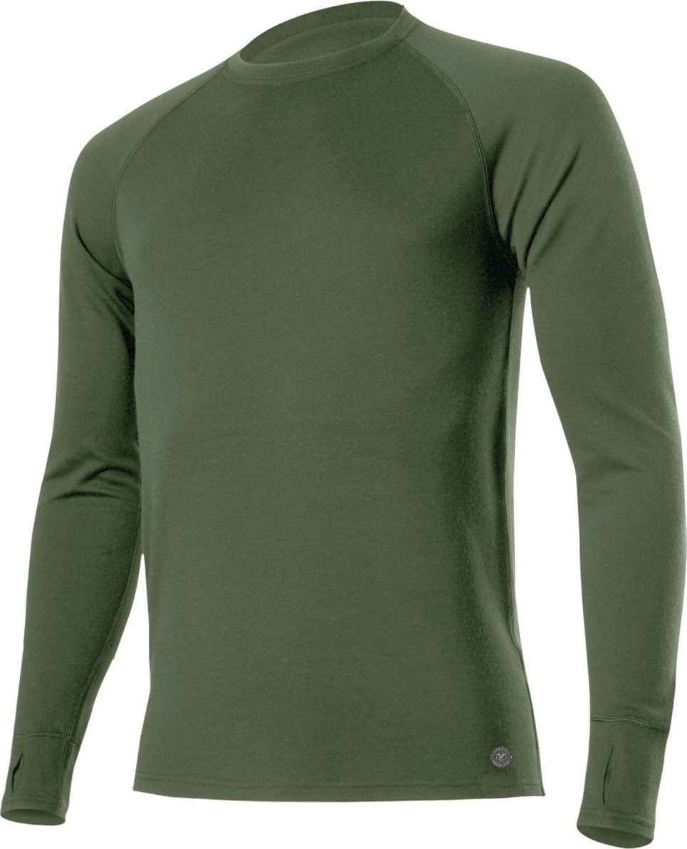 Pánská merino mikina LASTING Wity zelená Velikost: XXL