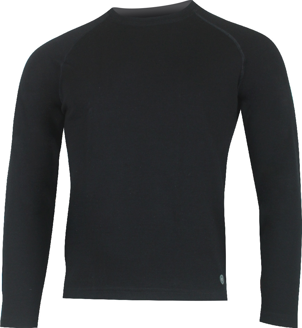 Pánská merino mikina LASTING Wity černá Velikost: M