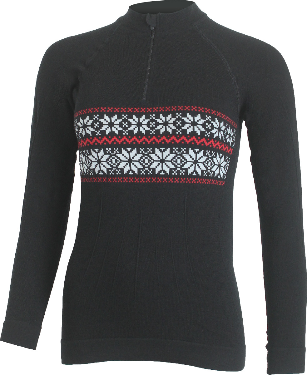 Dámská merino mikina LASTING Wigi černá Velikost: S/M