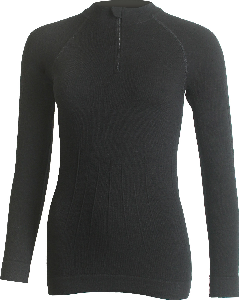 Dámská merino mikina LASTING Wigi černá Velikost: L/XL