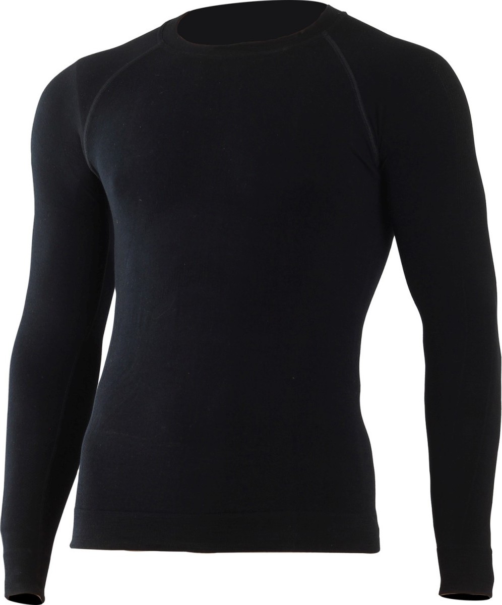 Pánské merino triko LASTING Wolf černé Velikost: XS