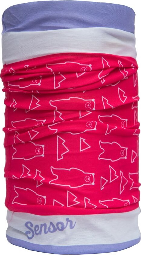 Dětský multifunkční šátek SENSOR Tube bears růžová