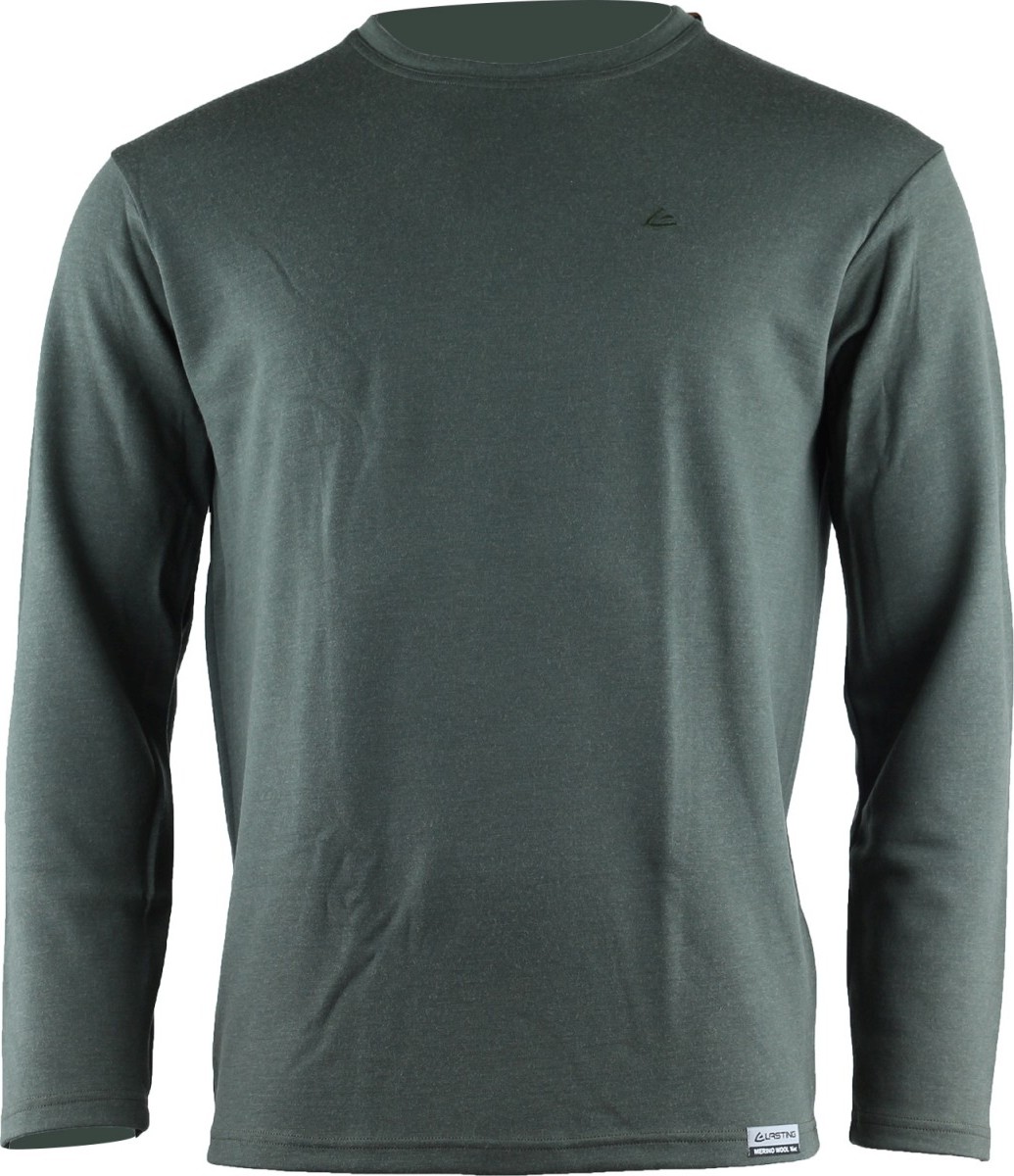 Pánská merino mikina LASTING Wolk zelená Velikost: M