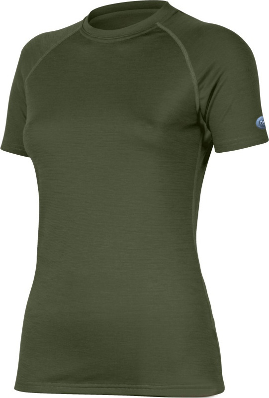 Dámské merino triko LASTING Alea khaki Velikost: L