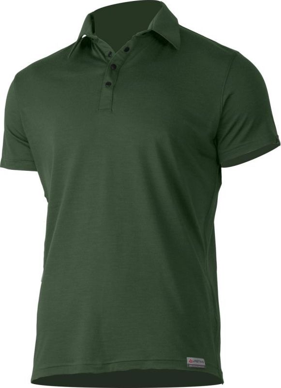 Pánská merino polo košile LASTING Eliot khaki Velikost: XXXL