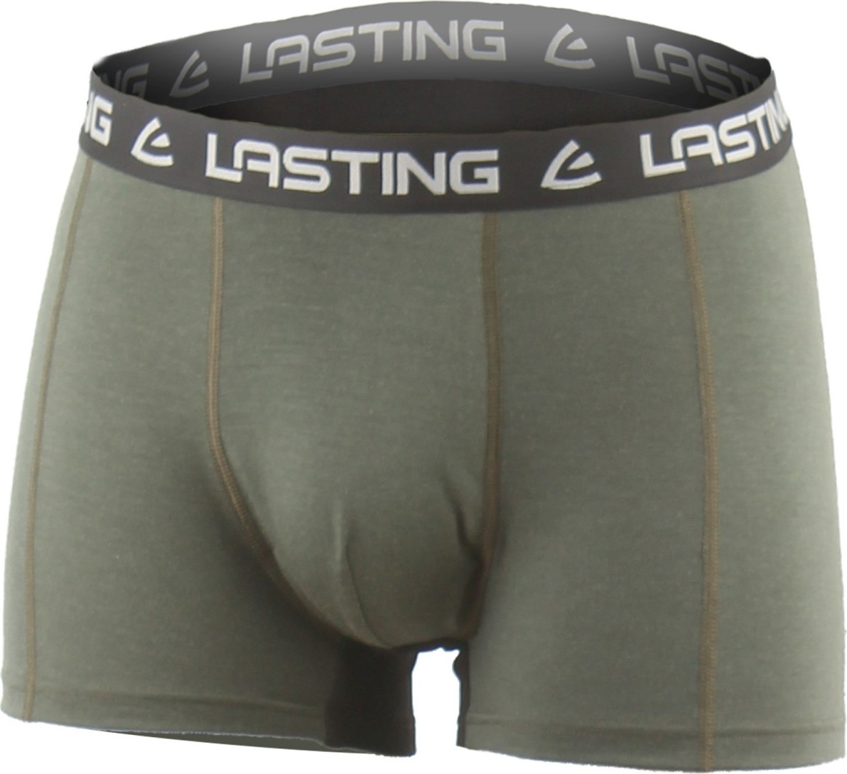 Pánské merino boxerky LASTING Nomo khaki Velikost: M