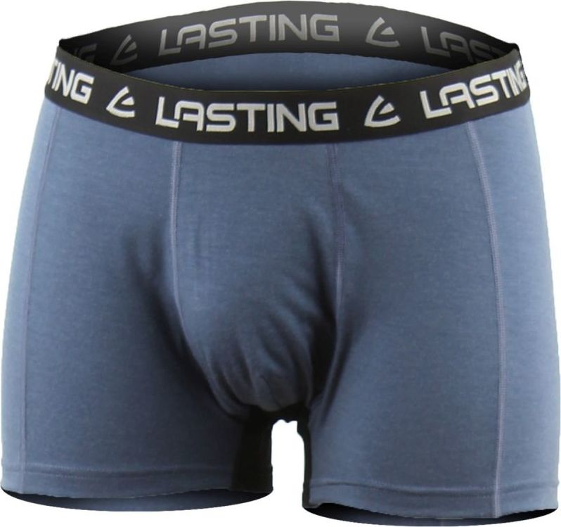 Pánské merino boxerky LASTING Nomo modré Velikost: XL