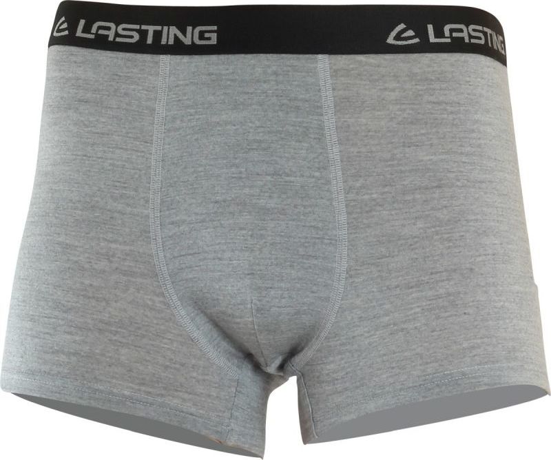 Pánské merino boxerky LASTING Noro šedé Velikost: XL