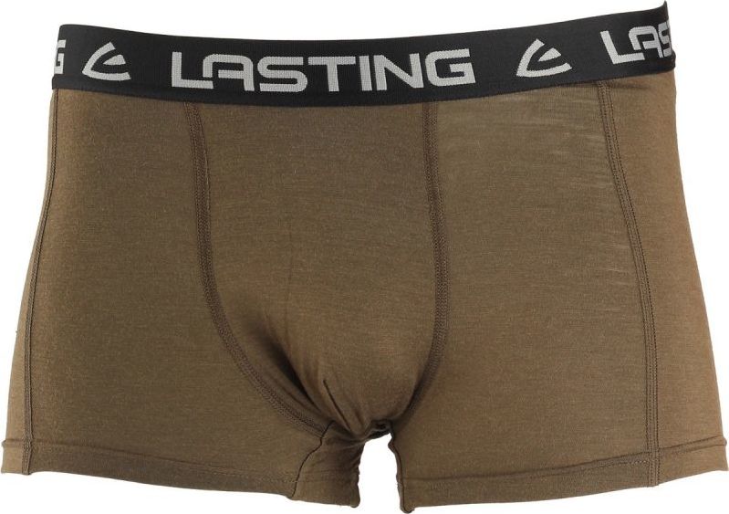 Pánské merino boxerky LASTING Noro hnědá Velikost: M