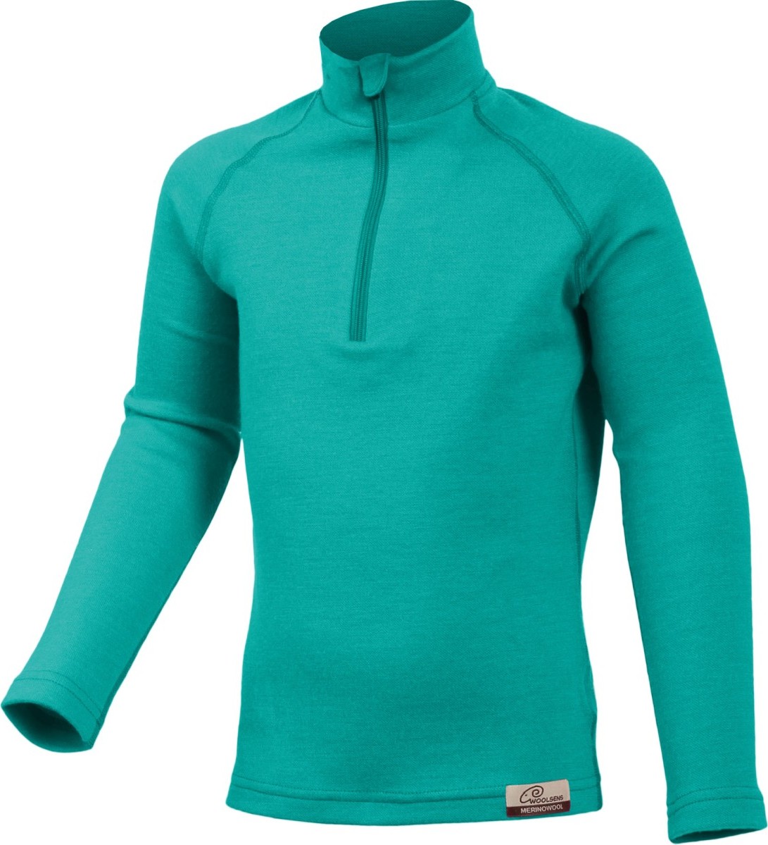 Dětská merino mikina LASTING Soly tyrkysová Velikost: 130