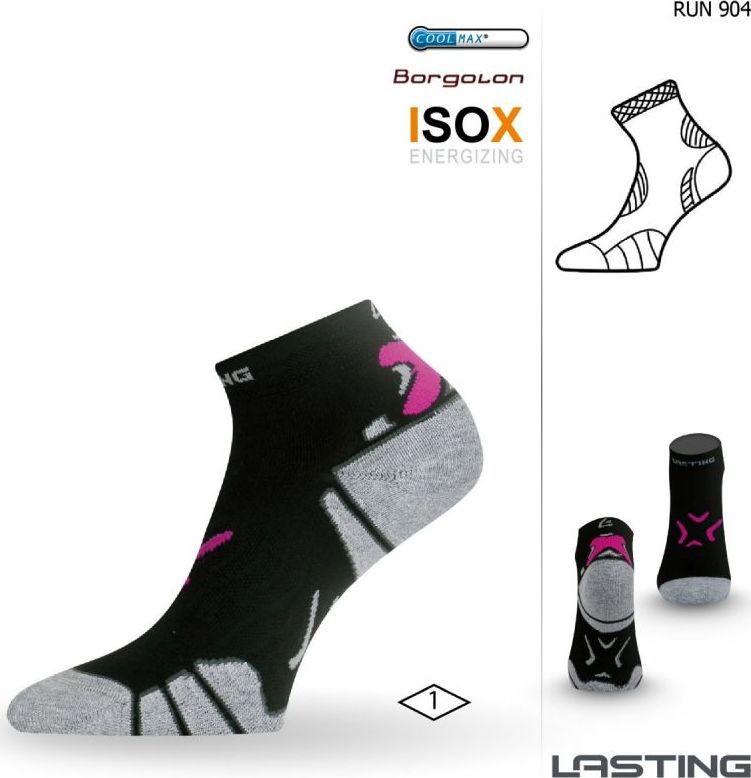 Funkční běžecké ponožky LASTING Run černé Velikost: (46-49) XL