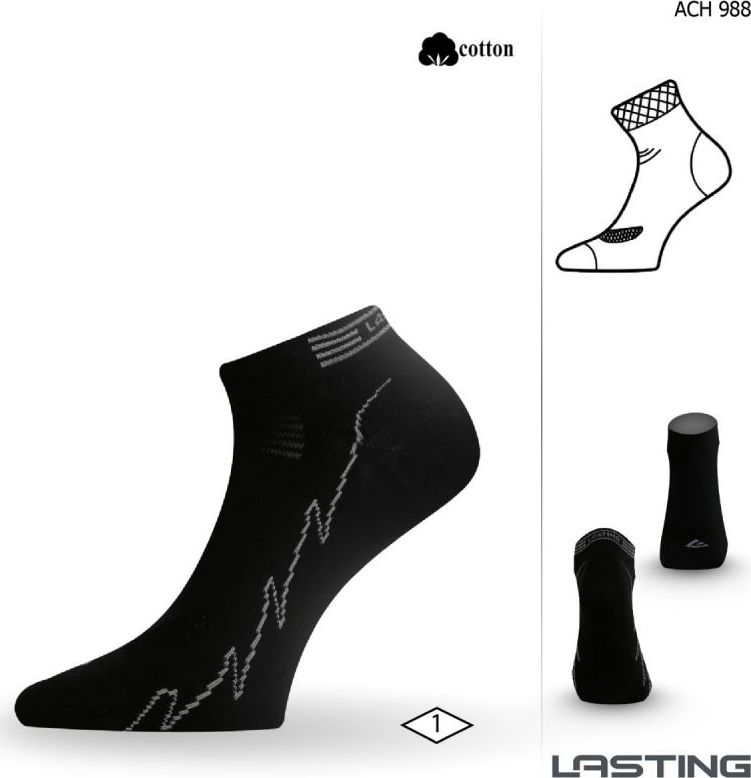 Funkční ponožky LASTING Ach černé Velikost: (42-45) L