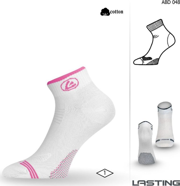 Funkční ponožky LASTING Abd bílé Velikost: (42-45) L