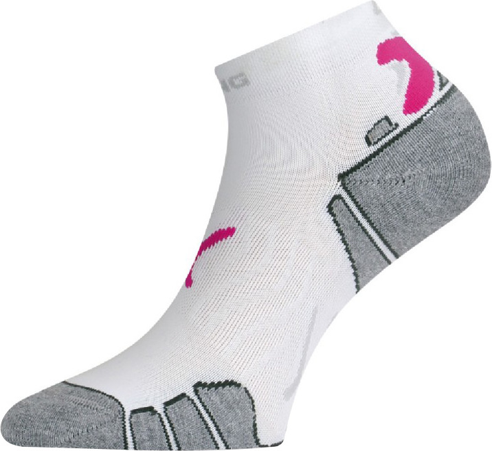 Funkční běžecké ponožky LASTING Run bílé Velikost: (42-45) L