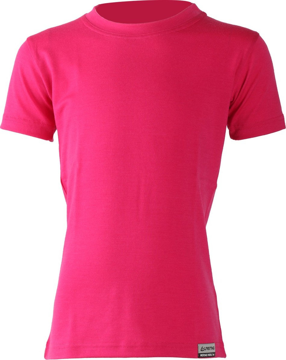 Dětské merino triko LASTING Tony růžové Velikost: 110