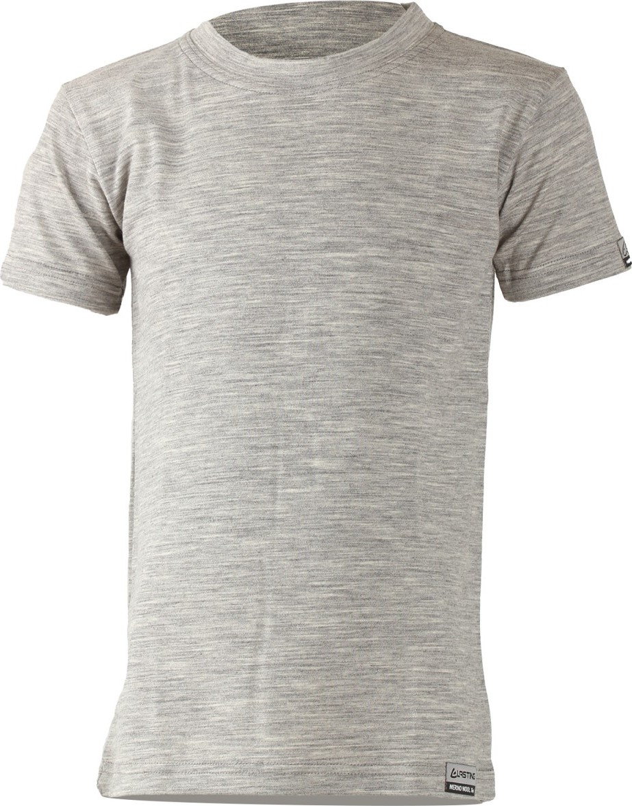 Dětské merino triko LASTING Tony šedý melír Velikost: 130