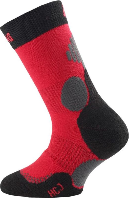 Dětské hokejové ponožky LASTING Hcj červené Velikost: (34-37) S