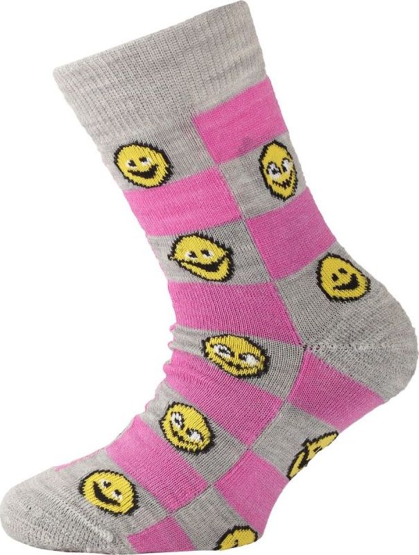 Dětské merino ponožky LASTING Tje růžové Velikost: (34-37) S