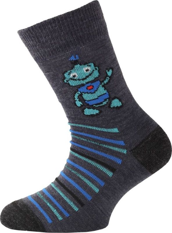 Dětské merino ponožky LASTING Tjb modré Velikost: (34-37) S