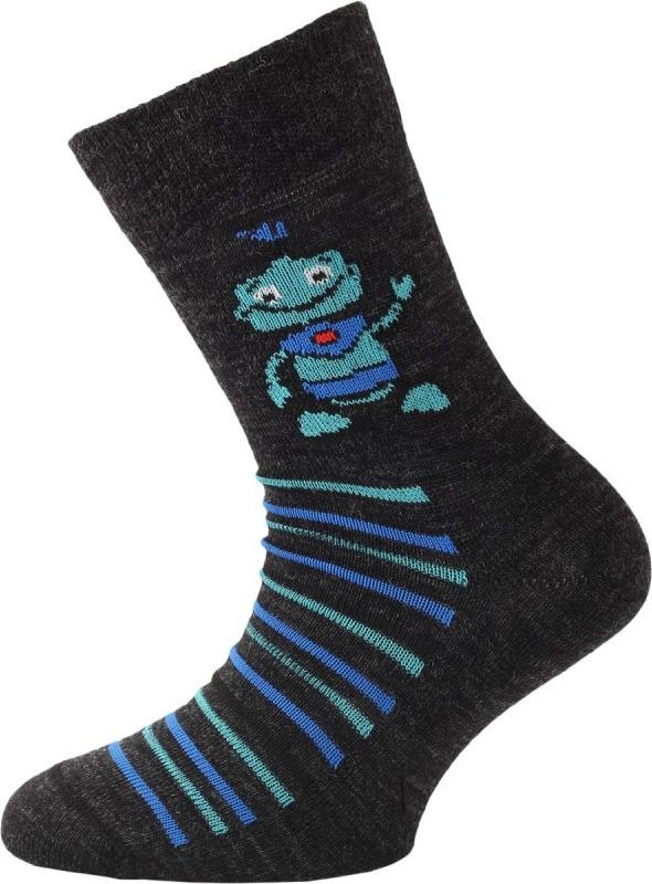 Dětské merino ponožky LASTING Tjb černá Velikost: (24-28) XXS
