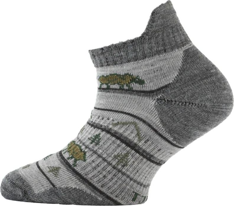 Dětské merino ponožky LASTING Tjm šedé Velikost: (29-33) XS