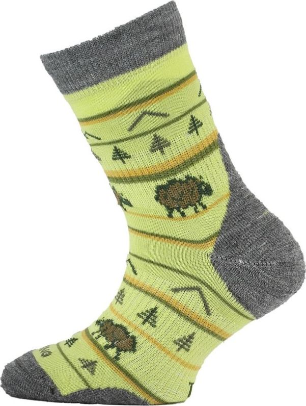 Dětské merino ponožky LASTING Tjl žlutá Velikost: (29-33) XS