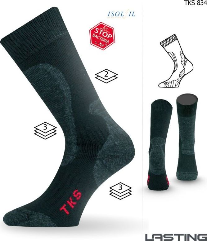 Funkční ponožky LASTING Tks černé Velikost: (46-49) XL