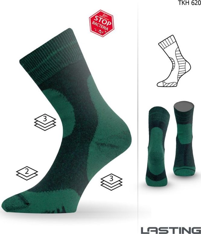 Funkční ponožky LASTING Tkh zelené Velikost: (38-41) M