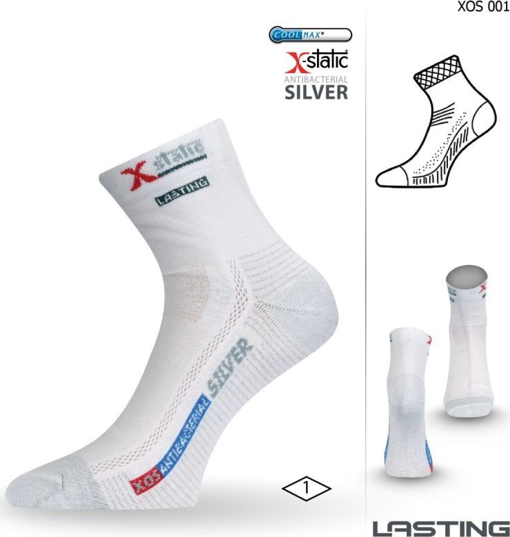Funkční ponožky LASTING Xos bílé Velikost: (42-45) L