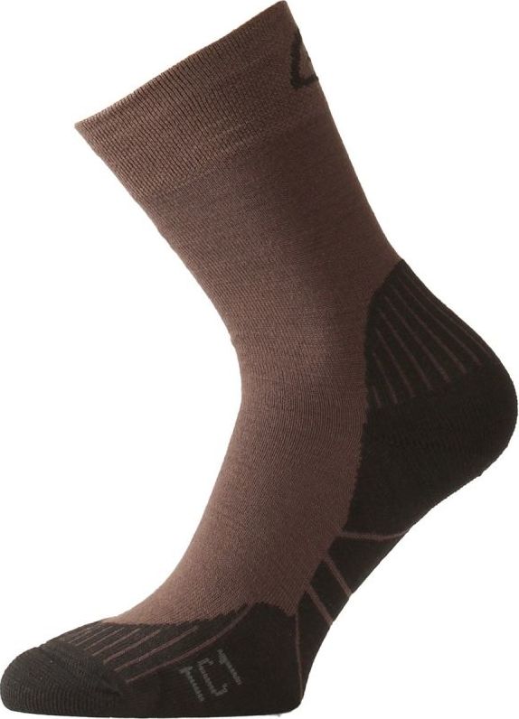 Funkční ponožky LASTING Tc1 hnědé Velikost: (42-45) L