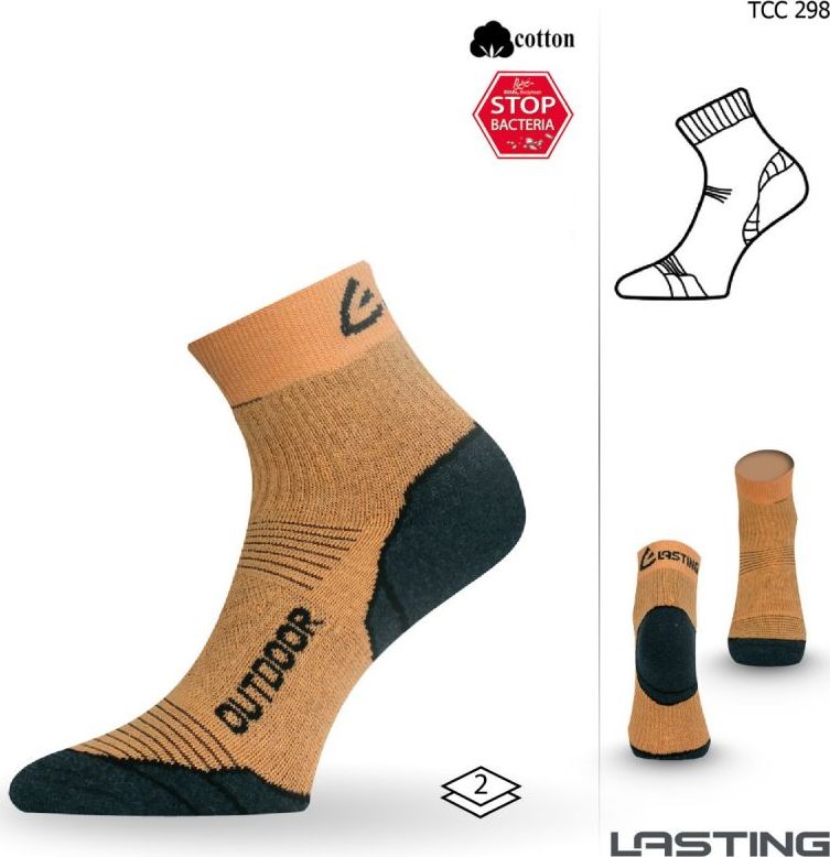 Funkční ponožky LASTING Tcc žluté Velikost: (34-37) S