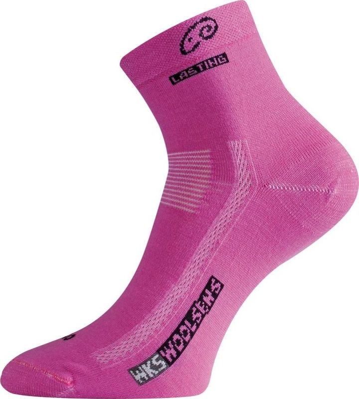 Merino ponožky LASTING Wks růžové Velikost: (42-45) L