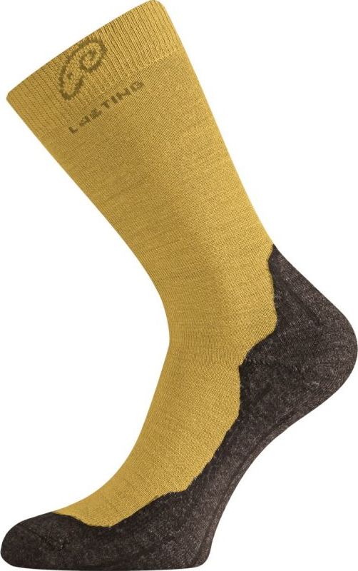 Merino ponožky LASTING Whi hořčicové Velikost: (46-49) XL