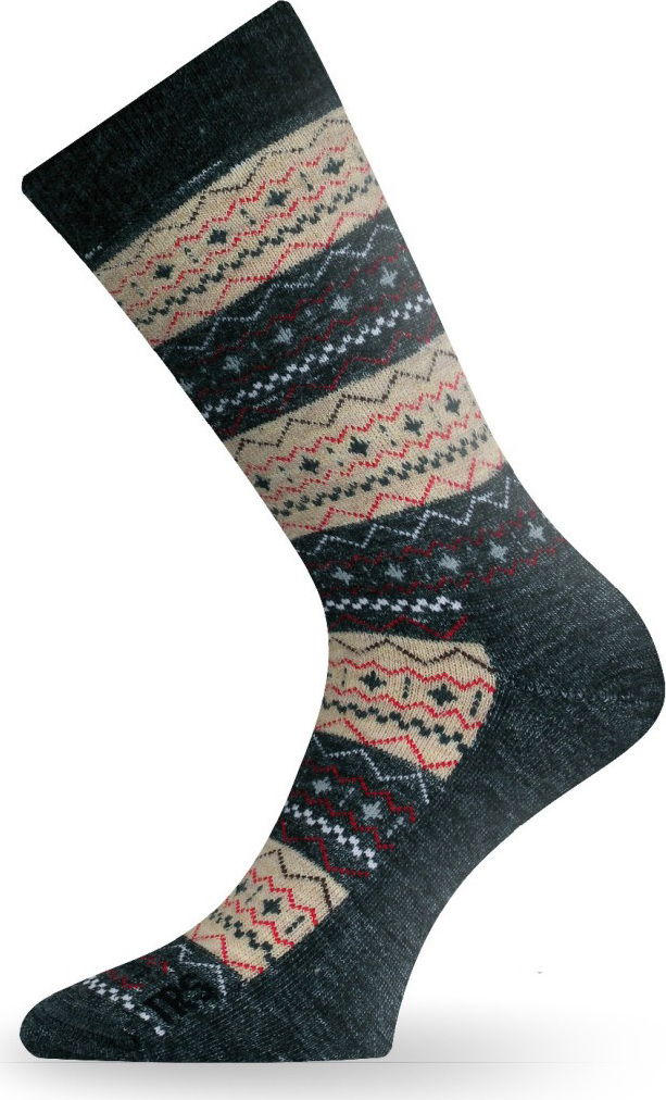 Merino ponožky LASTING Twp béžové Velikost: (42-45) L
