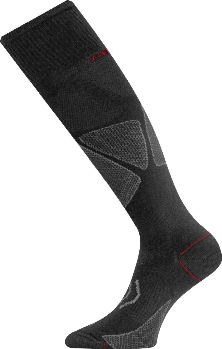 Lyžařské merino podkolenky LASTING Swl černé Velikost: (38-41) M
