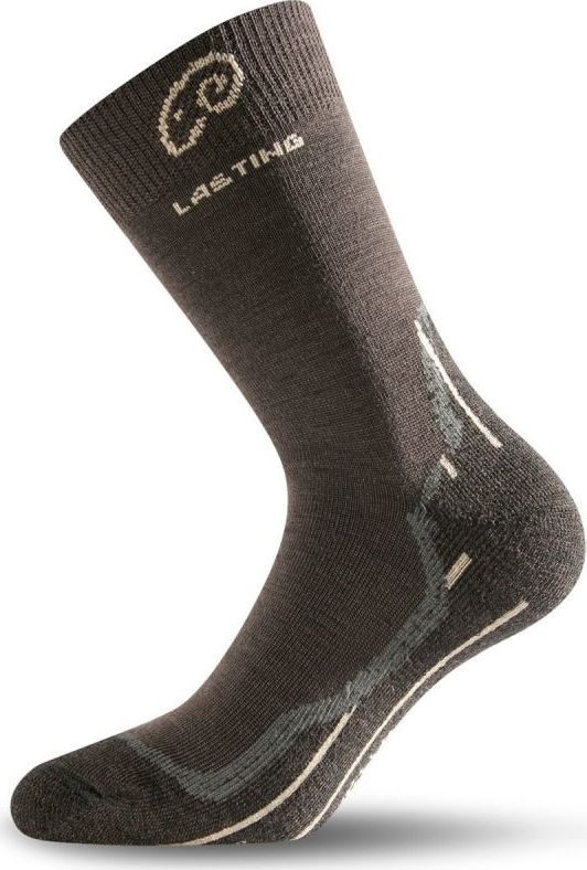 Merino ponožky LASTING Whi hnědé Velikost: (38-41) M