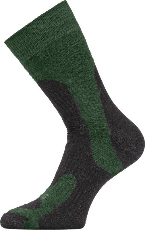 Merino ponožky LASTING Trp zelené Velikost: (38-41) M