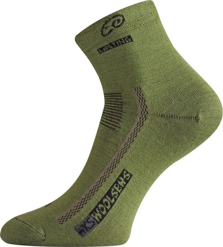 Merino ponožky LASTING Wks zelené Velikost: (42-45) L