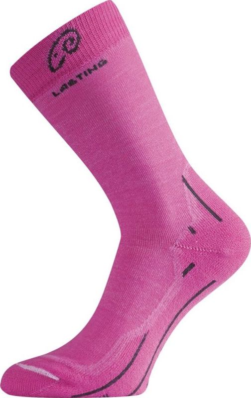 Merino ponožky LASTING Whi růžové Velikost: (42-45) L