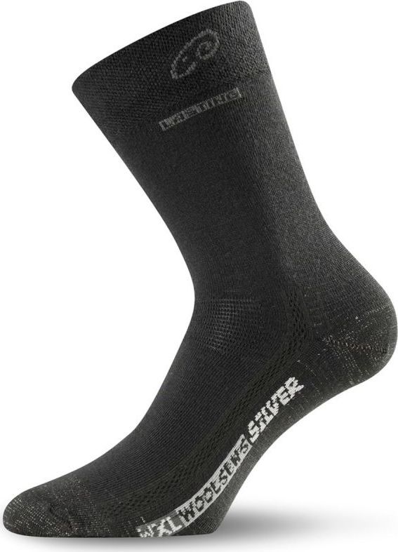 Merino ponožky LASTING Wxl černé Velikost: (42-45) L