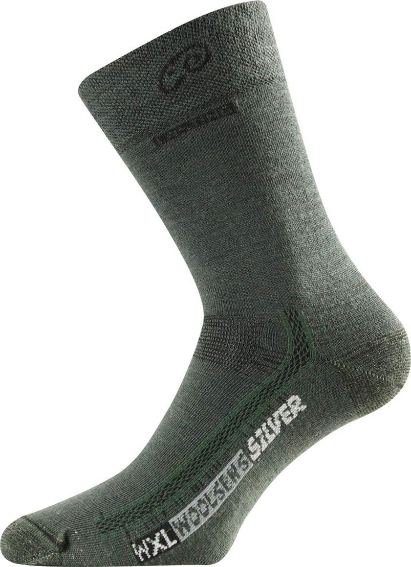 Merino ponožky LASTING Wxl zelené Velikost: (42-45) L