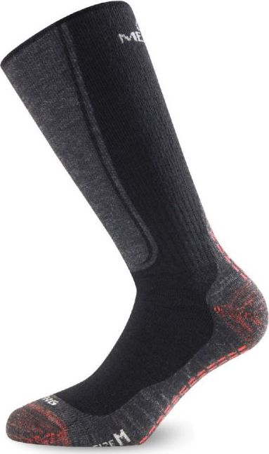 Merino ponožky LASTING Wsm černé Velikost: (42-45) L